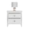 Tuhome Amara Nightstand, Two Shelves, Four Legs, White MLB7144 - alternate 3
